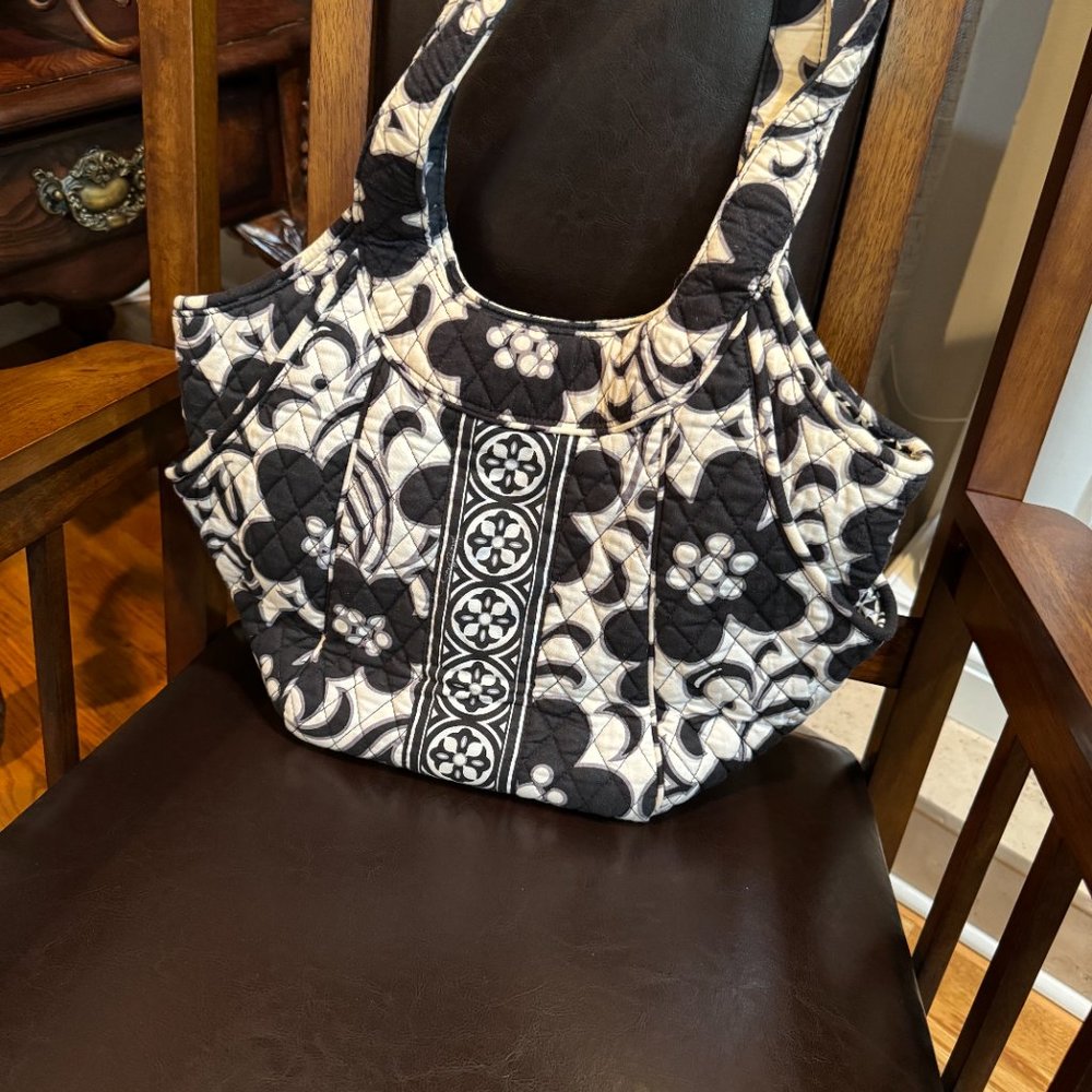 Vera Bradley Day and Night Black and White Shoulder Bag